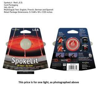   SpokeLit Red LED Safety Light for Cycling / Bicycle Wheels Bike Spokes