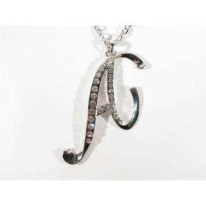 New Letter Initial A Pendant Necklace Bling Charm  