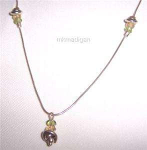 Silpada Peridot Citrine Sterling Silver Cluster Necklace N0771 Rare 