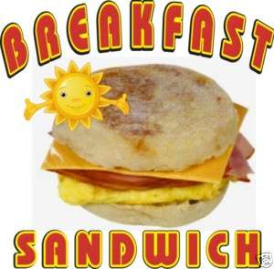 Breakfast Sandwich Restaurant Concession Decal 12  
