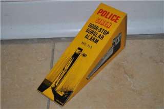 Vintage SOS Police Siren Door Stop Burglar Alarm New In Box  