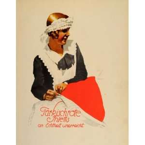  1926 Ludwig Hohlwein TÃ¼rkischrote lnletts Maid Poster 