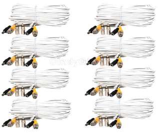 8x66ft CCTV DVR Security Camera Power Video Cable Home Wire BNC 