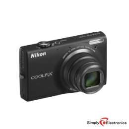Nikon Coolpix S6150 Black Digital Camera 16MP CCD Wide Angle 7x 