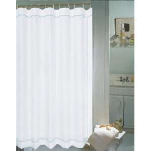 Megan White & Blue Shower Curtain 