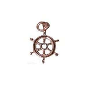  Sterling Silver Boat Steering Wheel Charm: Jewelry