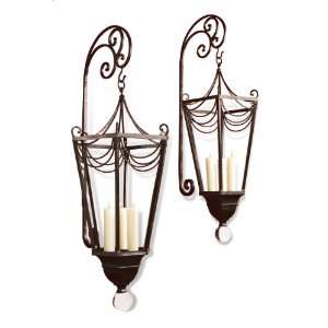   Metal Ornate French Wall Candle Sconce Lanterns