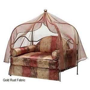 Jasmine Canopy Pet Bed : Fabric GOLD RUST WITH GOLD RUST SHEET : Frame 