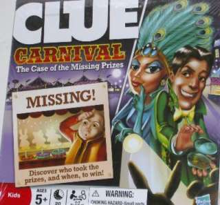 Clue Carnival Case of Missing Prizes Mystery Board Game 653569388944 
