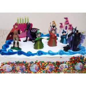  Disney Sleeping Beauty 14 Piece Birthday Cake Topper Set 