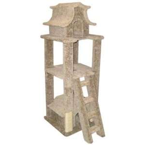  Wood Cat Tower Furniture Cat House, Beige Carpet Pet 