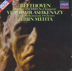 Beethoven Piano Concerto No. 5 Emperor Ashkenazy Mehta 028941190321 
