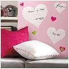 New Hearts Notepad Dry Erase Board Wall Decals Stickers Girls Bedroom 