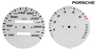 Porsche 928 Gauge Face White KMH speedometer  