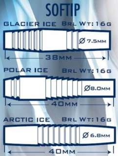 HARROWS ICE SOFT TIP DARTS 90% TUNGSTEN ( 3 STYLES )  
