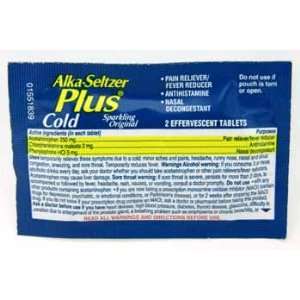  Alka Seltzer Plus Cold Medicine (Case Pack 1600) Health 