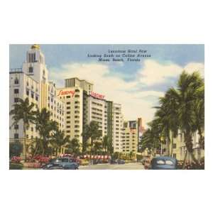 Collins Avenue, Miami Beach, Florida Premium Poster Print, 12x18
