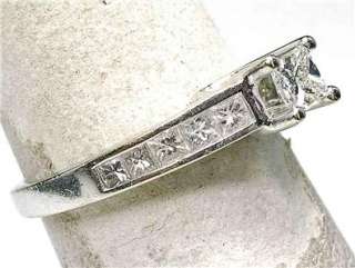 Estate 1 carat total weight Princess cut Diamond Engagement Ring 14k 