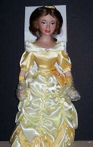 Disney Belle Porcelain Bisque Collectors Doll ~nib~$40  