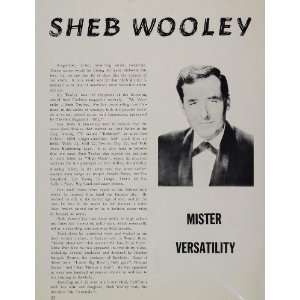  1968 Article Sheb Wooley Country Music Singer Actor 