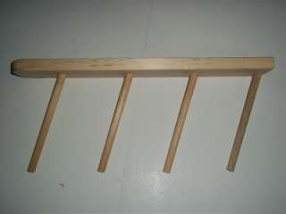wood storage rack wall curling ribbon dowel paper organizer