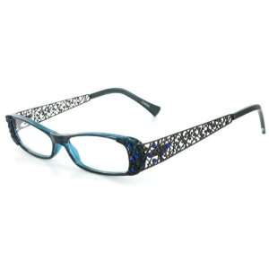 Fashion Reading Glasses with Austrian Crystals in Metal Trellis Frame 