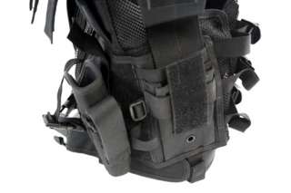 Diamond Tactical Airsoft Cross Draw Military Vest Black  