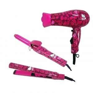   Hello Kitty Combo Hair Dryer, Straightener, and Curling Iron Beauty