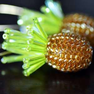  Cute Little Pineapples   handmade beaded pineapple dangle earrings 