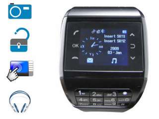 Mobile Watch Phone Dual Card Dual Standby MP3/4 Cam 1GB  