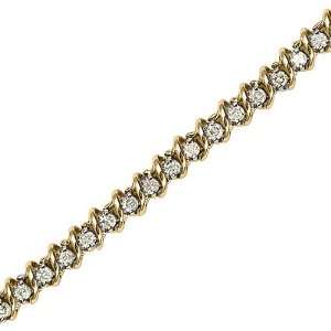   Gold 2 ct. Diamond S Link Tennis Bracelet: Katarina: Jewelry