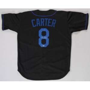 Gary Carter SIGNED Black Mets Russell Jersey HOF 2003