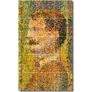 Georges Seurat Abstract Floor Tile Mural 23  18x30 using (15) 6x6 