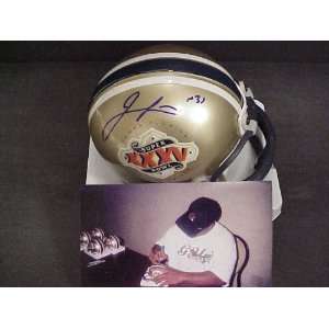  Signed Jamal Lewis Mini Helmet   Super Bowl 35 Sports 