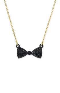 Betsey Johnson Iconic Collection Black Bow Necklace  