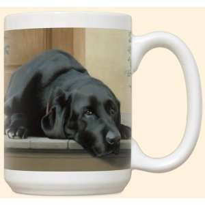 Black Labrador Retriever Coffee Mug with Quote  Kitchen 