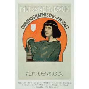   Nouveau Ad Meissner Buch Karl Ziegler   Original Print