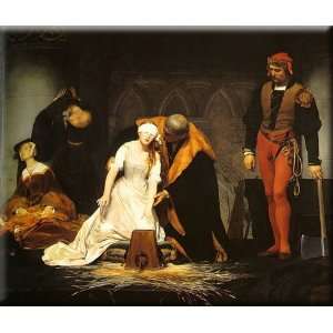 The Execution of Lady Jane Grey 30x25 Streched Canvas Art by Delaroche 