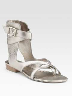   the first to write a review sizzling metallic leather flat has a super