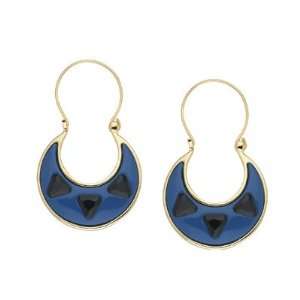 House of Harlow 1960 By Nicole Richie Blue Resin with Black Stone 