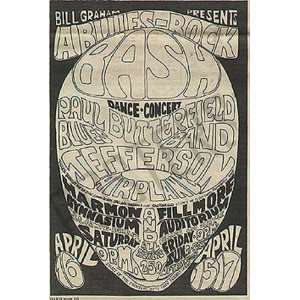  Butterfield Jefferson Airplane Concert Ad 1968 BG3: Home 
