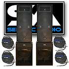 pair dual 15 pa speakers pair 18 subwoofers 4 cables