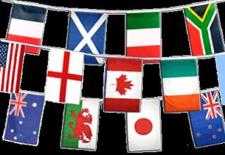 2011 Rugby World Cup Bunting 20 Polyester Flags 6m  