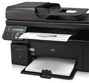 HP LaserJet Pro M1212nf MFP Printer front with output