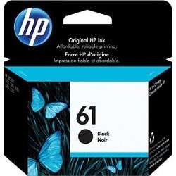 Hewlett Packard 61 Ink Cartridge   Black  