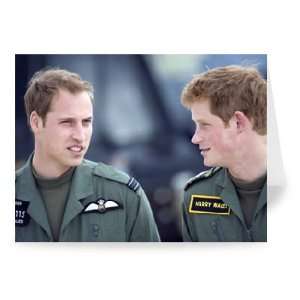 Prince William and Prince Harry   Greeting Card (Pack of 2)   7x5 inch 