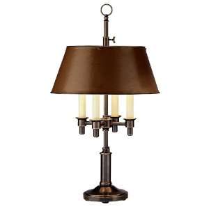  Robert Abbey Bouillotte Bronze with Brown Shade Desk Lamp 