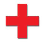 RED COLOR CROSS Sticker Vinyl Decal Icon First Aid FREE SHIPPING
