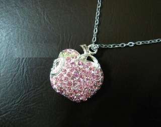 GB jewelry Crystal Apple Necklace Flash Drive usb  
