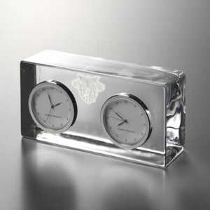  West Point International Glass Desk Clock by Simon Pearce 